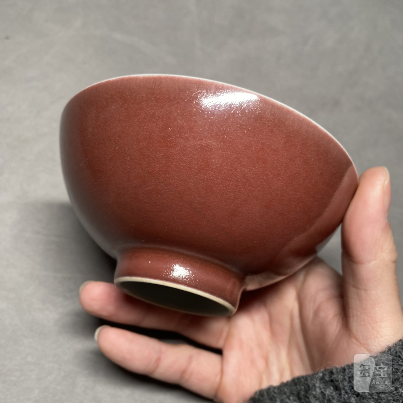 清雍正 霁红釉茶圆 - 图6
